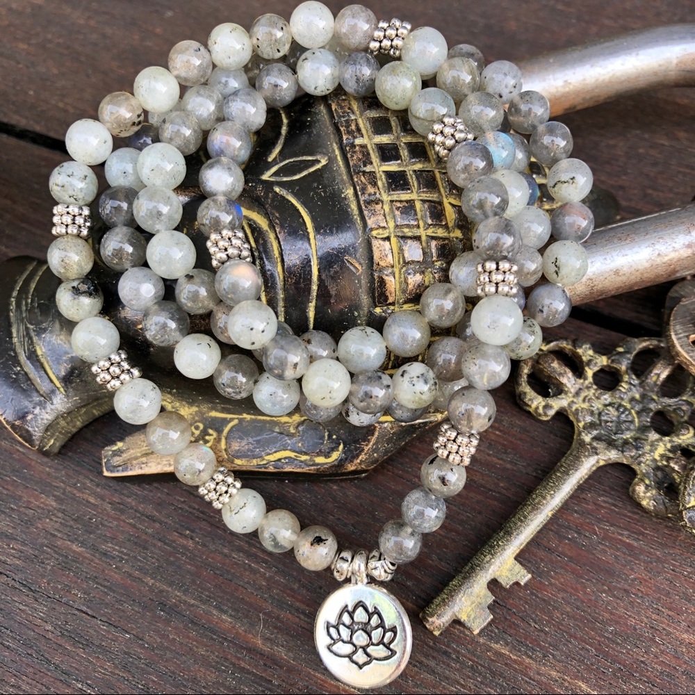 ✨LABRADORITE MALA NECKLACE/BRACELET 6mm✨ - Picture 2 of 7
